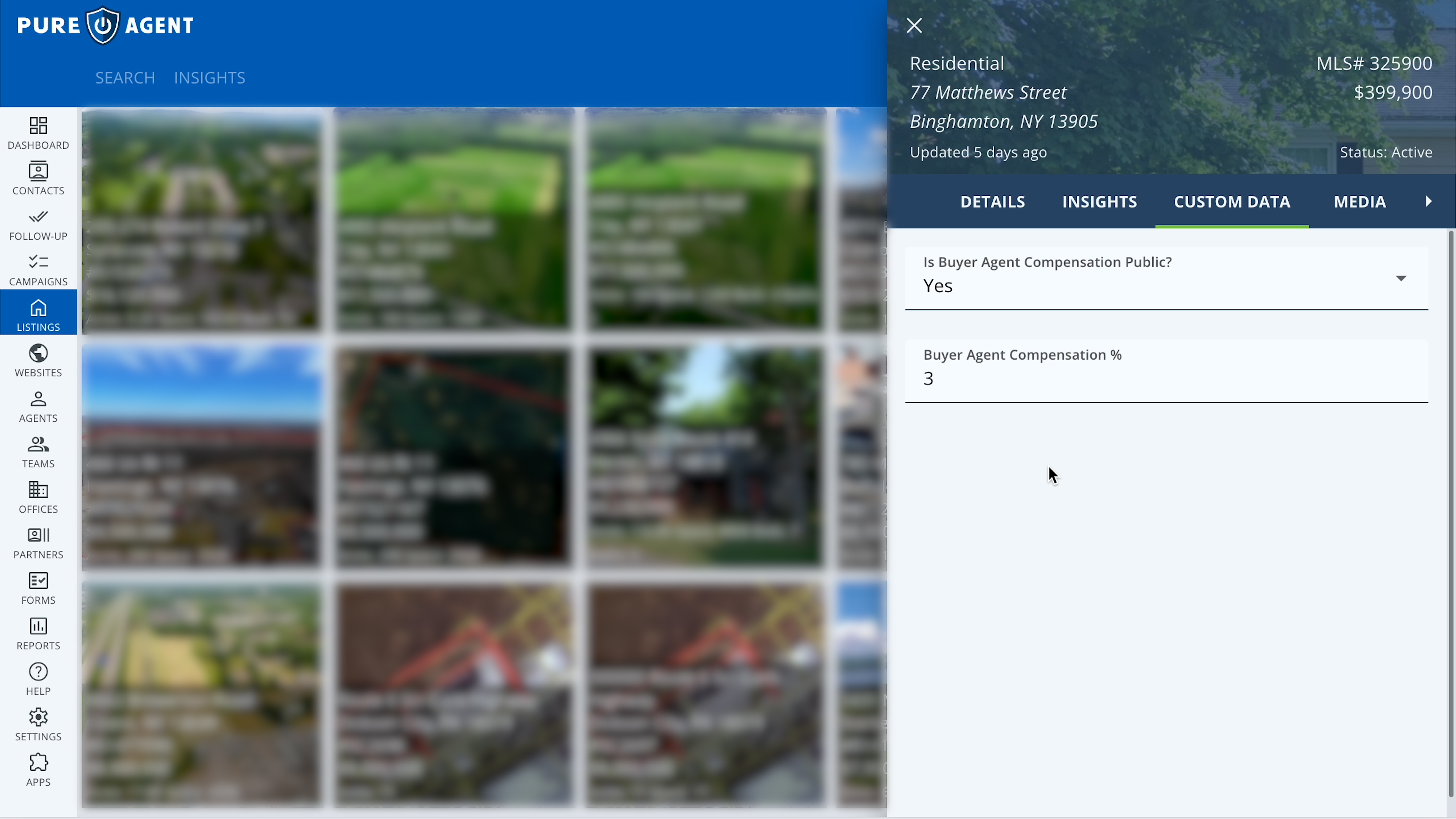 PureAgent Listing - Custom Data